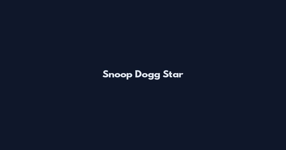Snoop Dogg Star