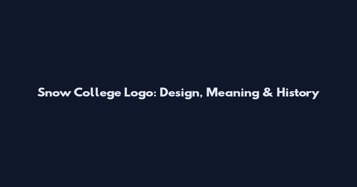 Snow College Logo: Design, Meaning & History