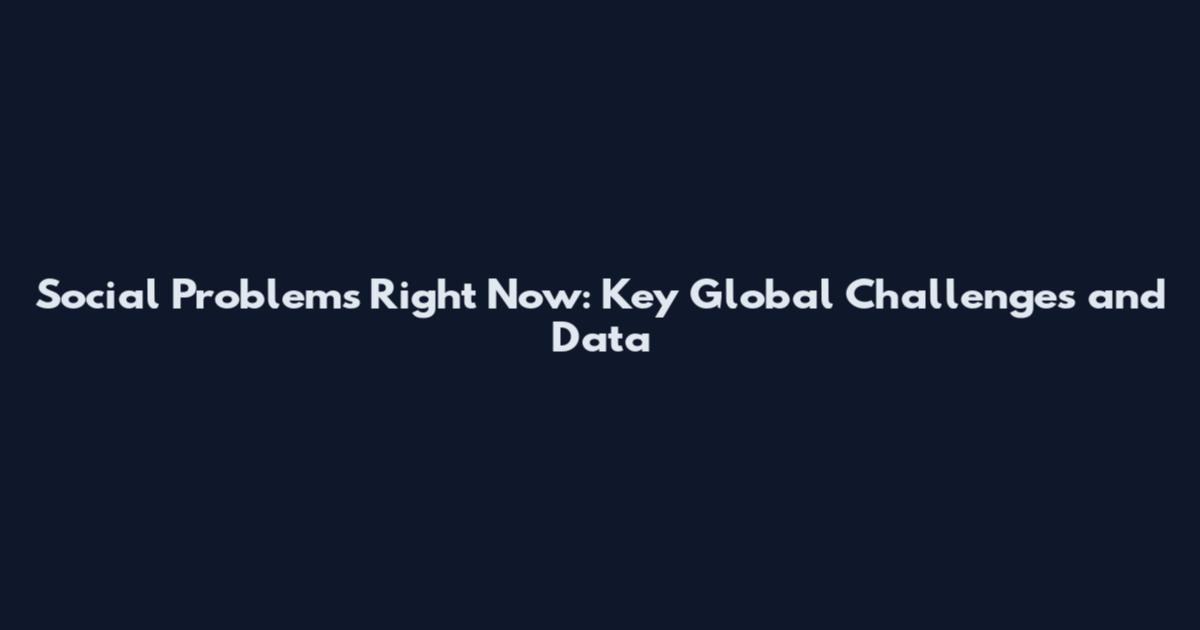 Social Problems Right Now: Key Global Challenges and Data