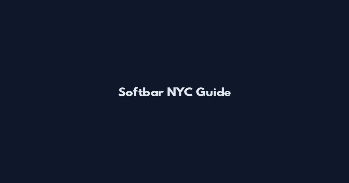 Softbar NYC Guide