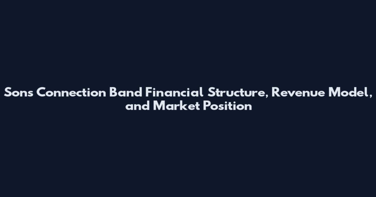 Sons Connection Band Financial Structure, Revenue Model, and Market Position