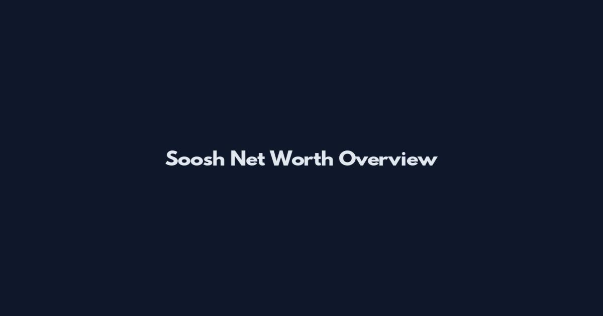 Soosh Net Worth Overview
