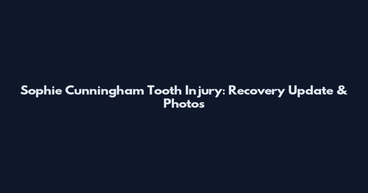 Sophie Cunningham Tooth Injury: Recovery Update & Photos
