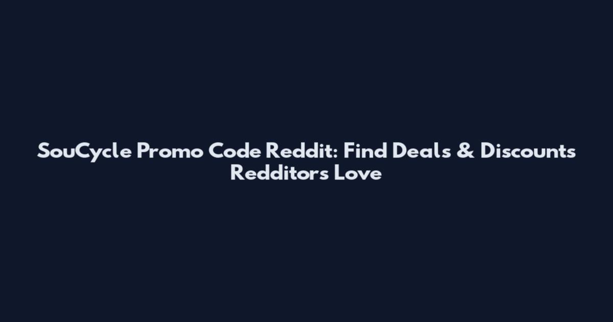 SouCycle Promo Code Reddit: Find Deals & Discounts Redditors Love