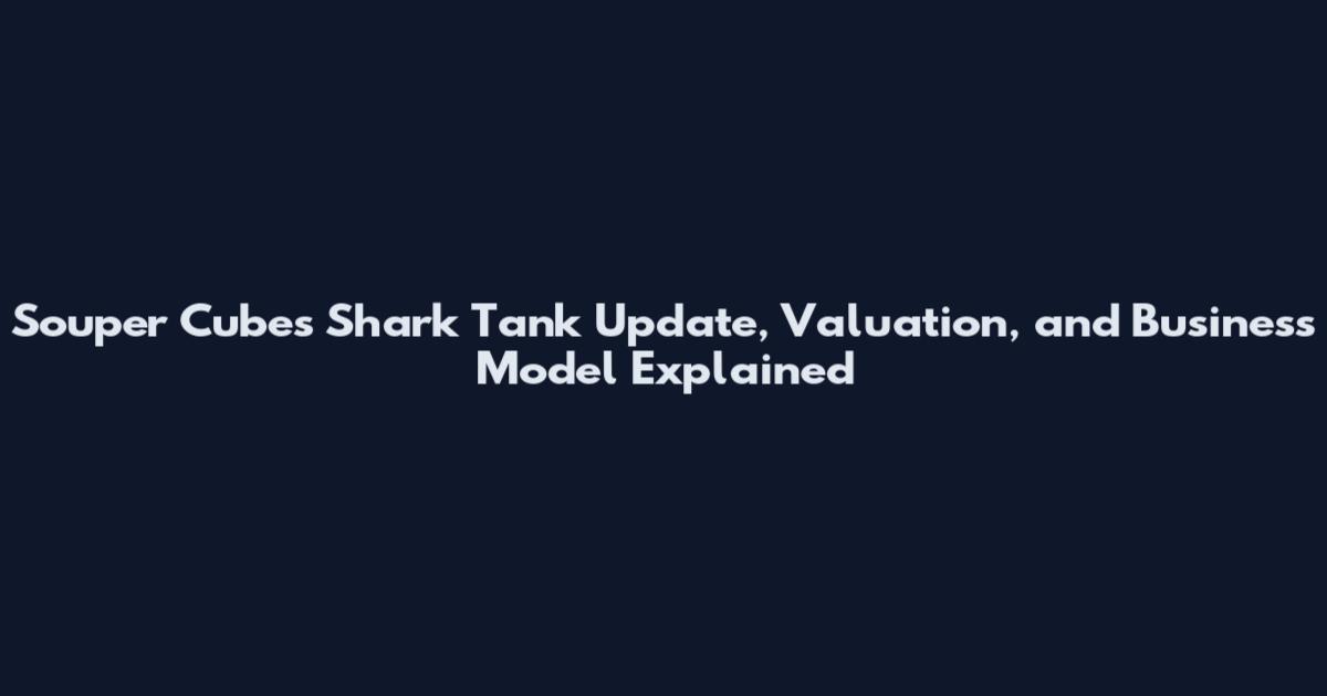 Souper Cubes Shark Tank Update, Valuation, and Business Model Explained