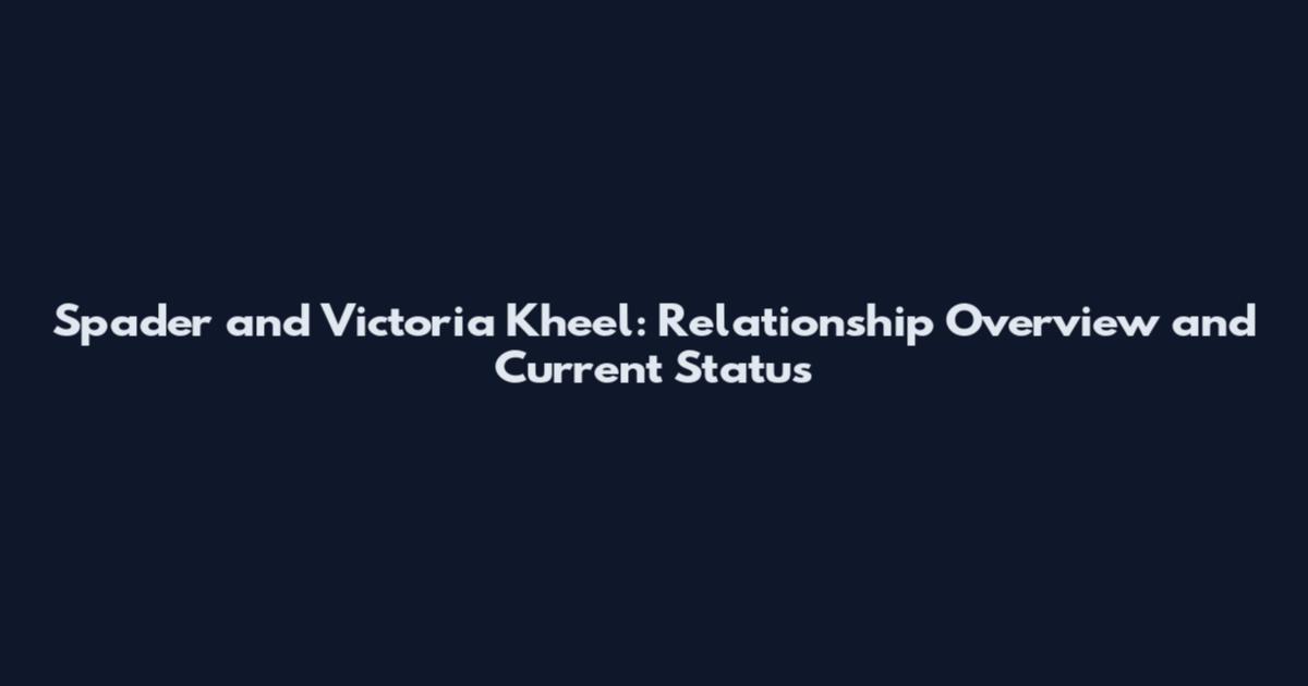 Spader and Victoria Kheel: Relationship Overview and Current Status