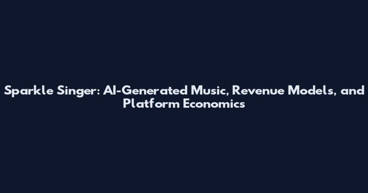 Sparkle Singer: AI-Generated Music, Revenue Models, and Platform Economics