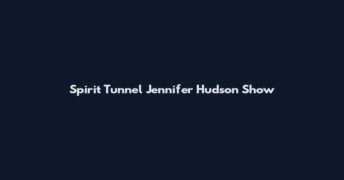 Spirit Tunnel Jennifer Hudson Show