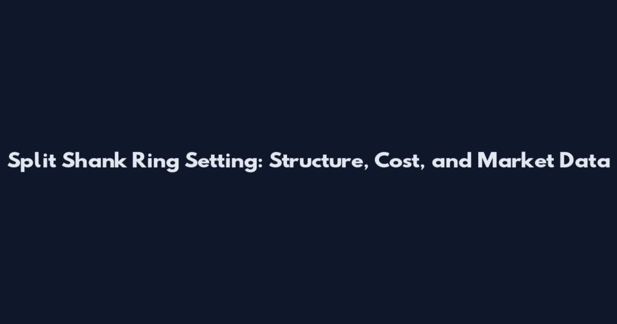 Split Shank Ring Setting: Structure, Cost, and Market Data
