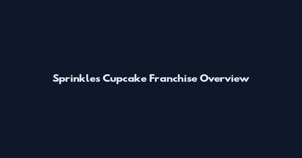 Sprinkles Cupcake Franchise Overview