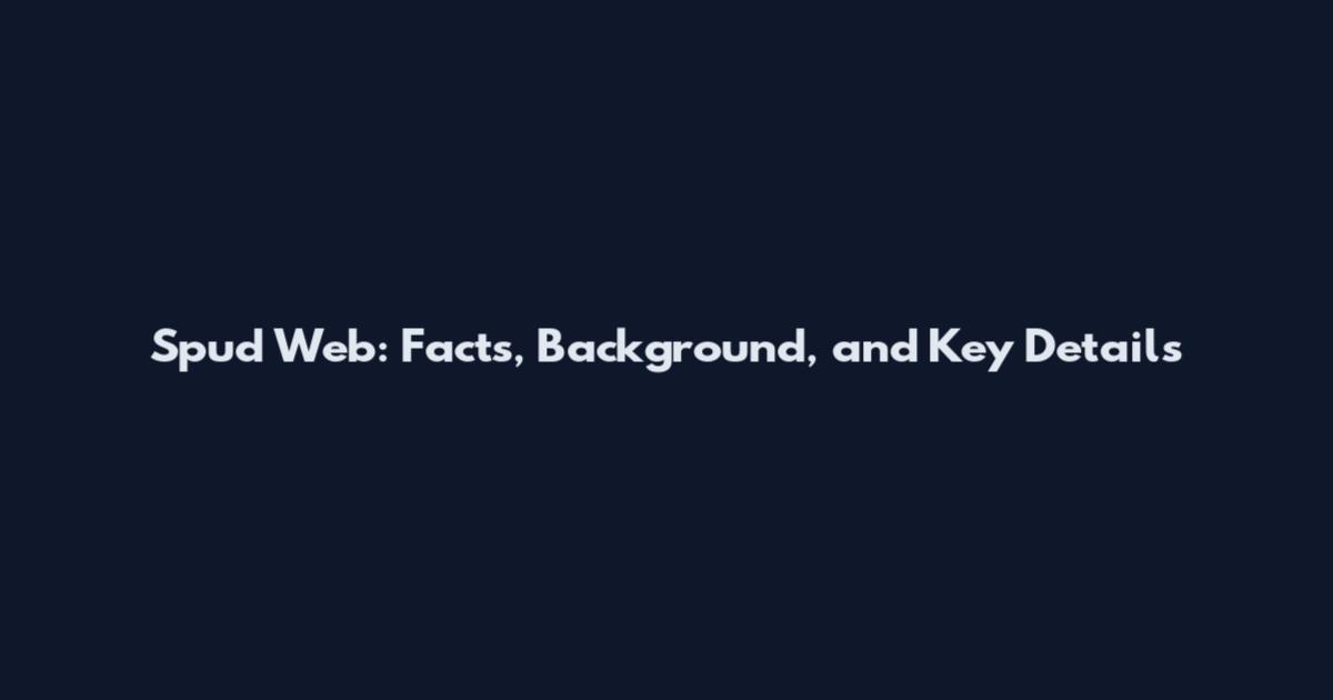 Spud Web: Facts, Background, and Key Details
