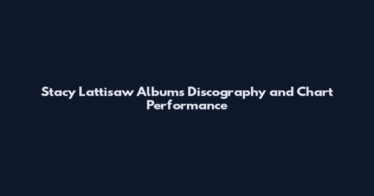 Stacy Lattisaw Albums Discography and Chart Performance