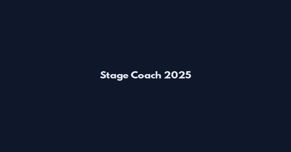 Stage Coach 2025