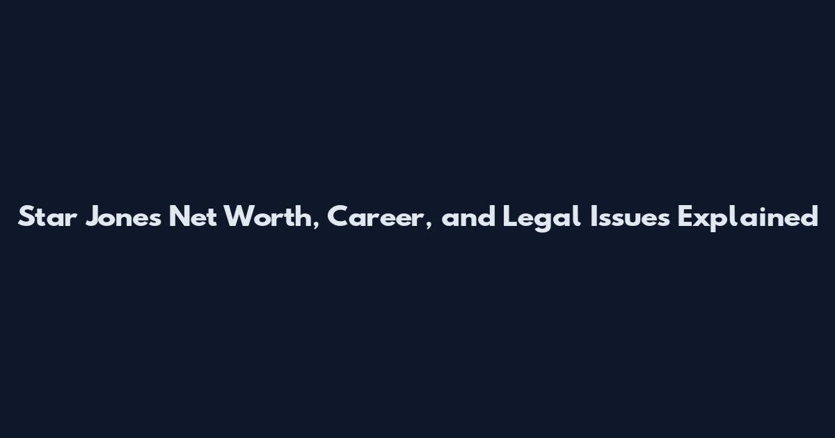 Star Jones Net Worth, Career, and Legal Issues Explained