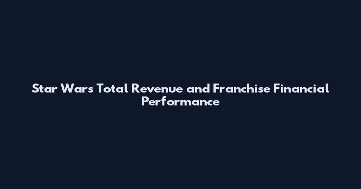 Star Wars Total Revenue and Franchise Financial Performance