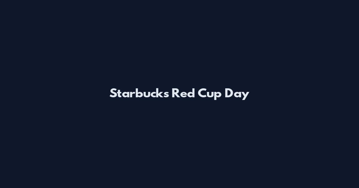 Starbucks Red Cup Day