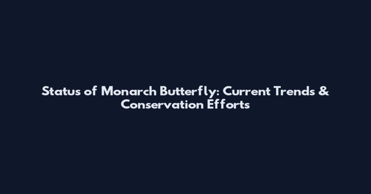 Status of Monarch Butterfly: Current Trends & Conservation Efforts