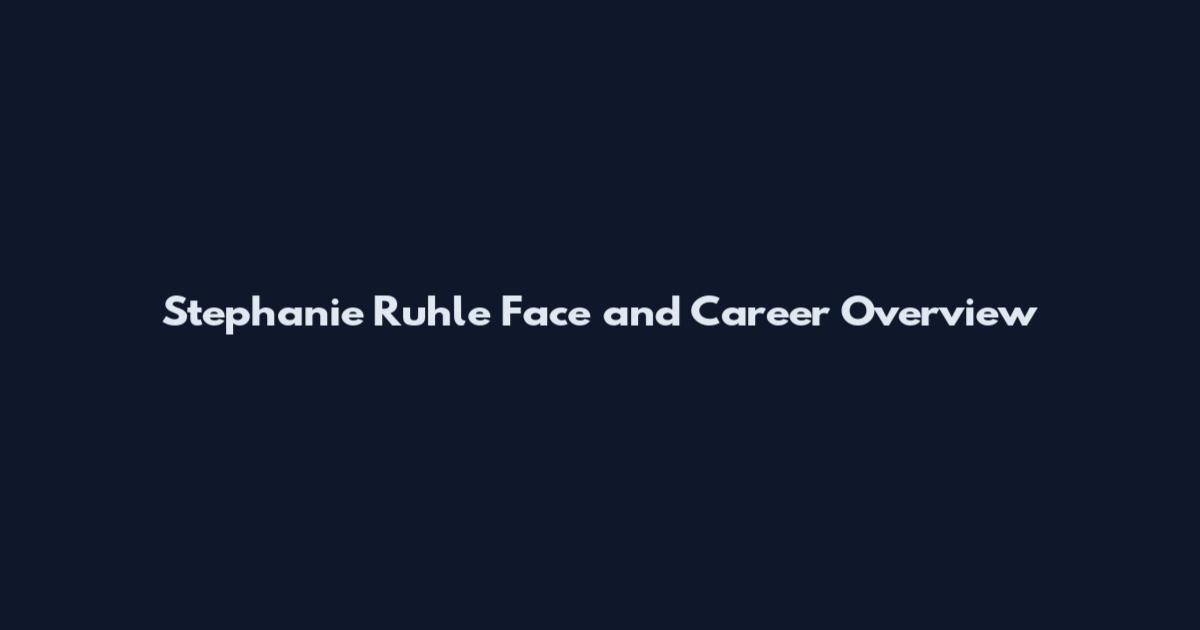 Stephanie Ruhle Face and Career Overview