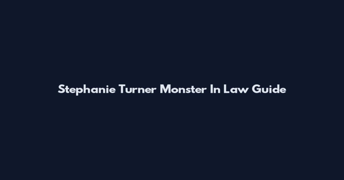 Stephanie Turner Monster In Law Guide