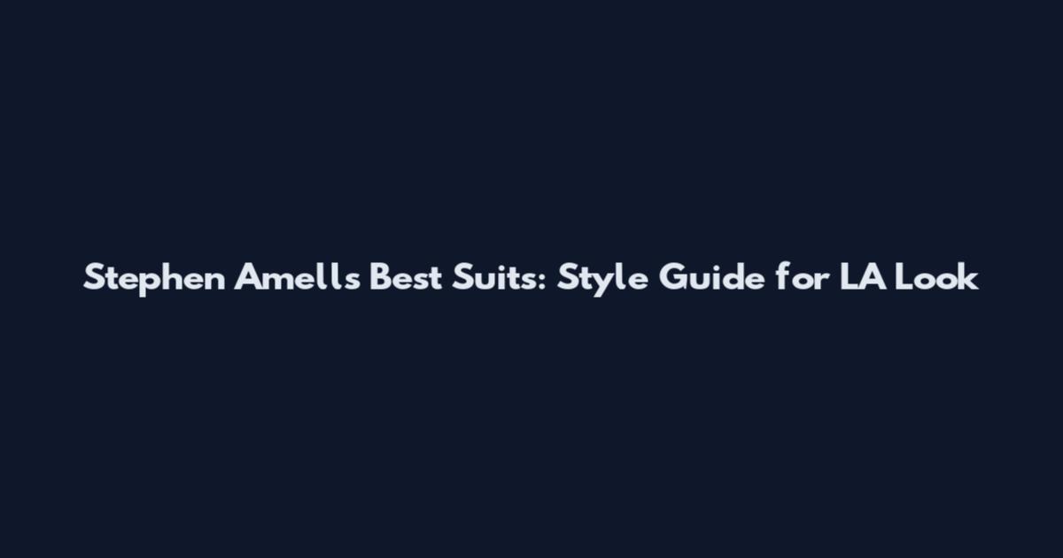 Stephen Amell's Best Suits: Style Guide for LA Look
