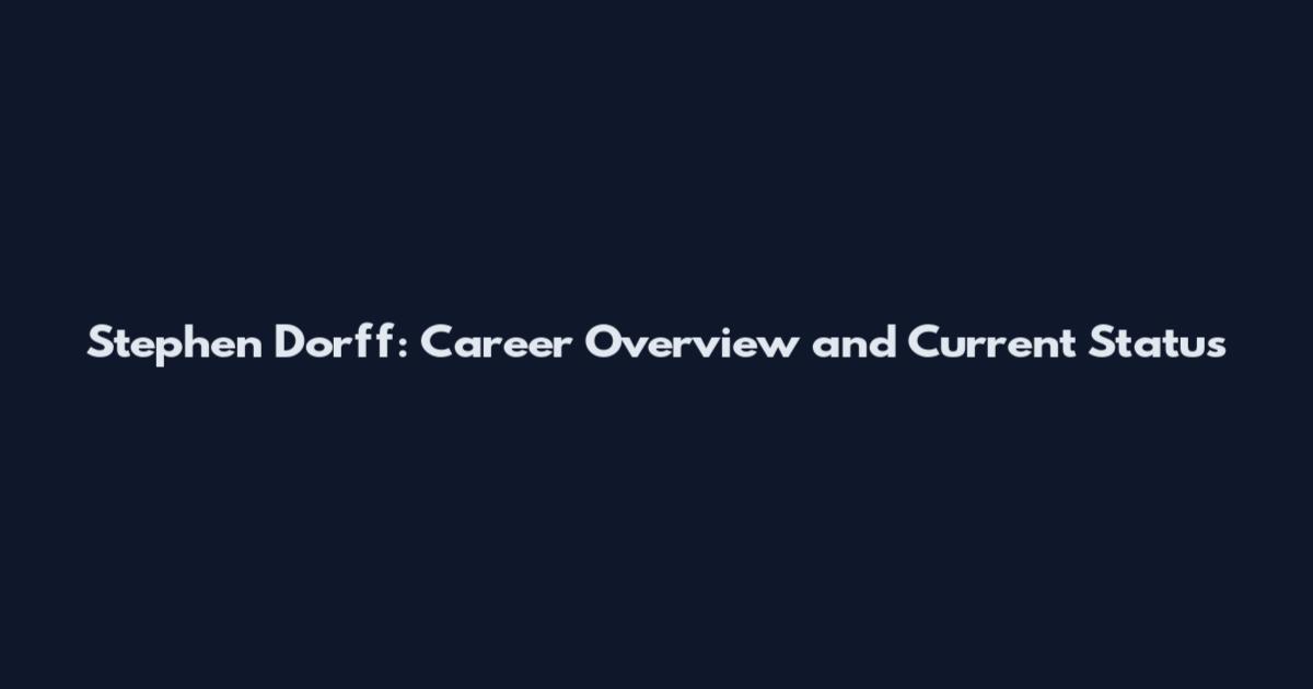 Stephen Dorff: Career Overview and Current Status