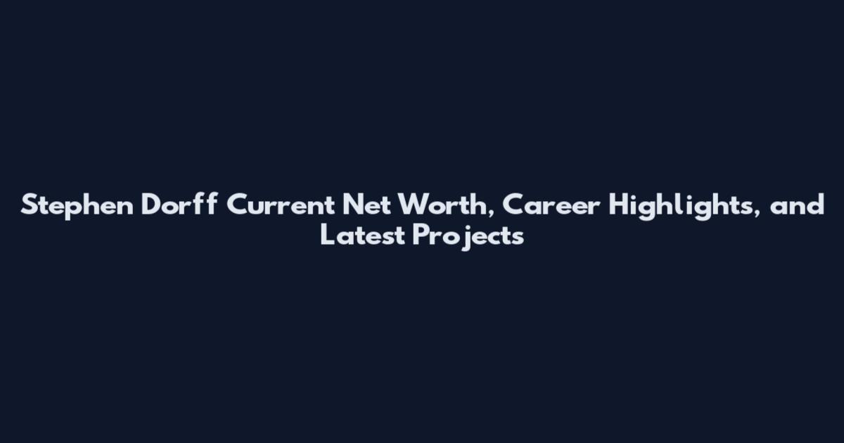 Stephen Dorff Current Net Worth, Career Highlights, and Latest Projects