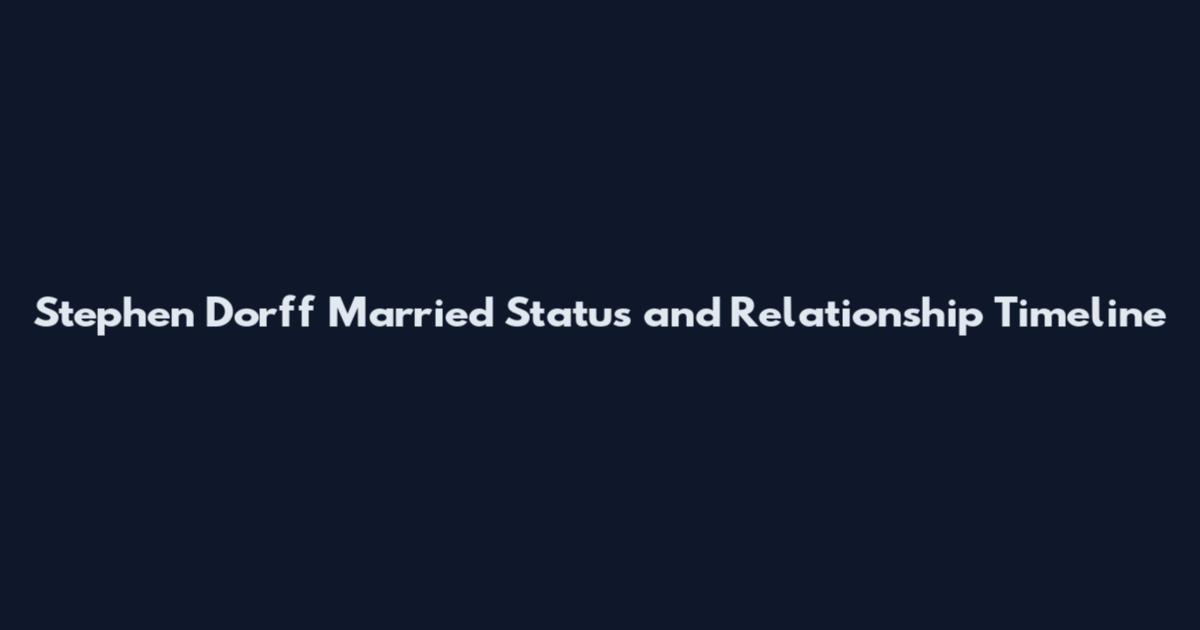 Stephen Dorff Married Status and Relationship Timeline