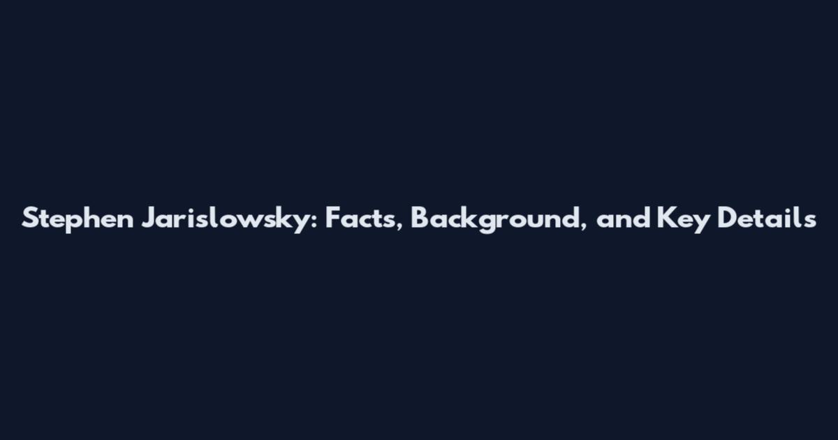 Stephen Jarislowsky: Facts, Background, and Key Details