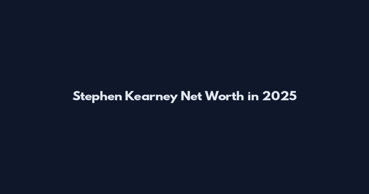 Stephen Kearney Net Worth in 2025