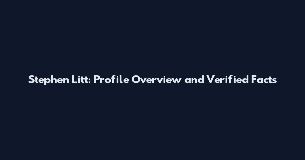 Stephen Litt: Profile Overview and Verified Facts