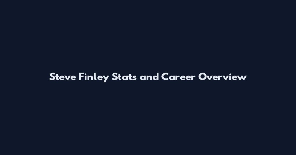 Steve Finley Stats and Career Overview