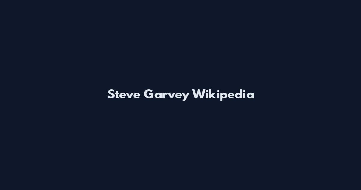 Steve Garvey Wikipedia