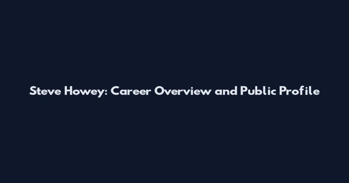 Steve Howey: Career Overview and Public Profile