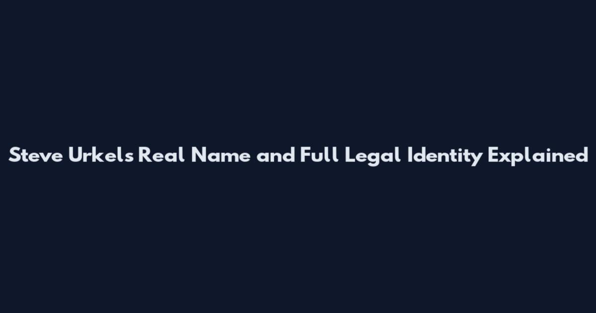 Steve Urkel's Real Name and Full Legal Identity Explained