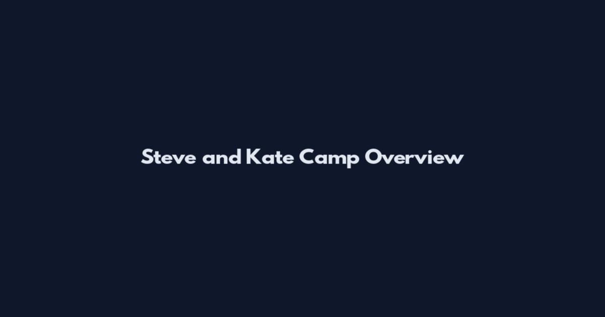 Steve and Kate Camp Overview