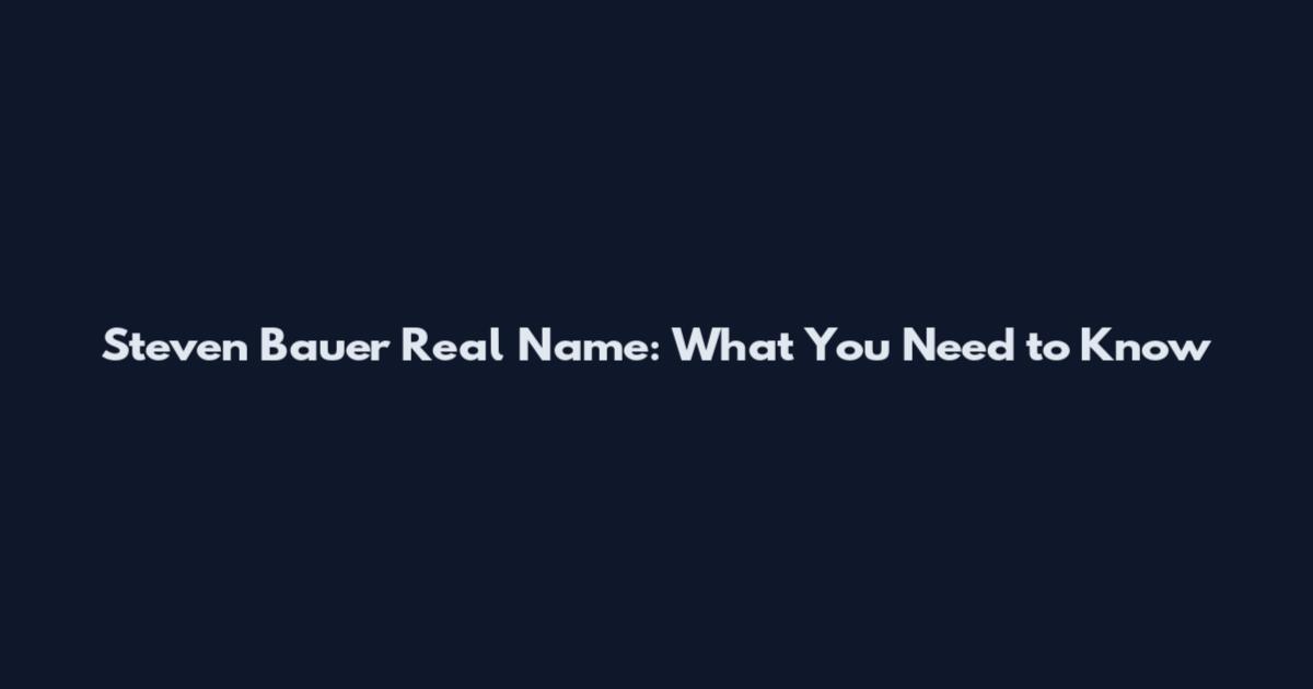 Steven Bauer Real Name: What You Need to Know