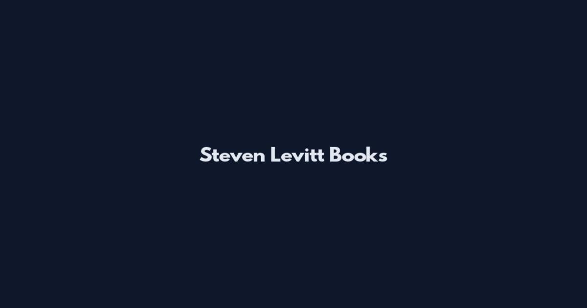 Steven Levitt Books
