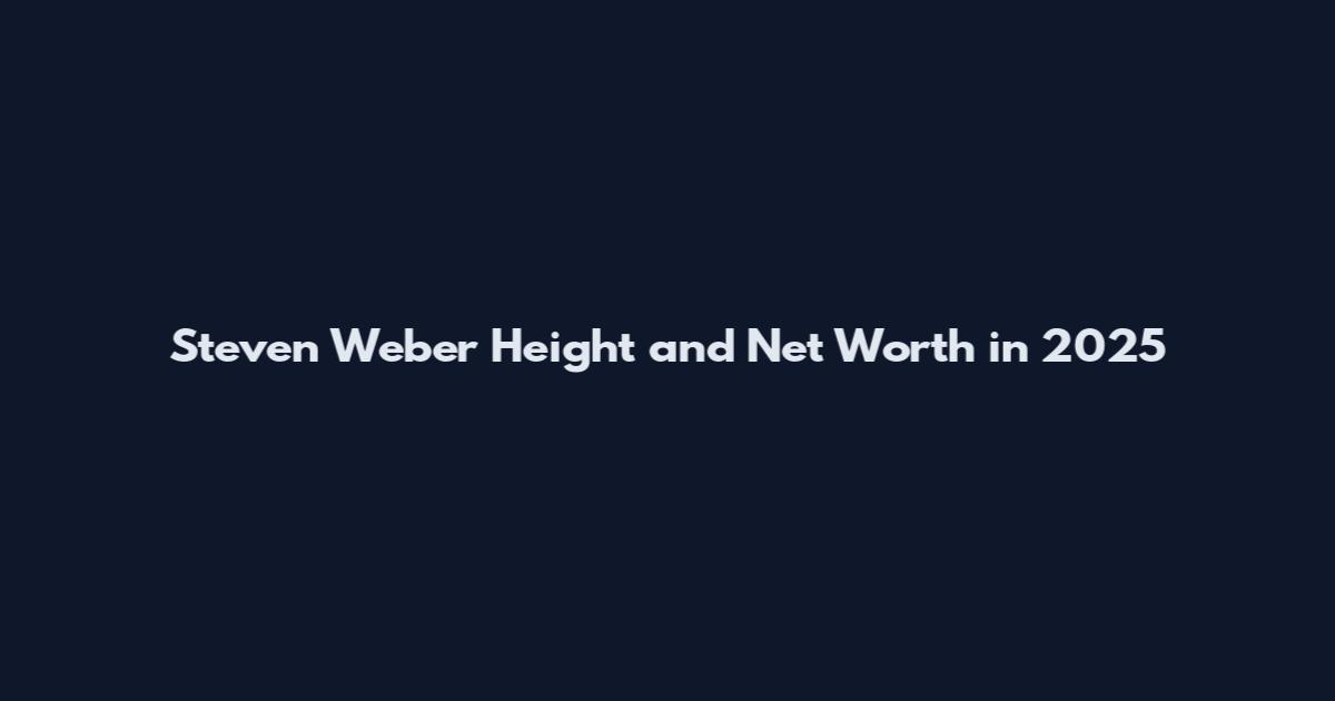 Steven Weber Height and Net Worth in 2025