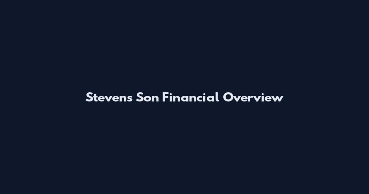 Stevens Son Financial Overview