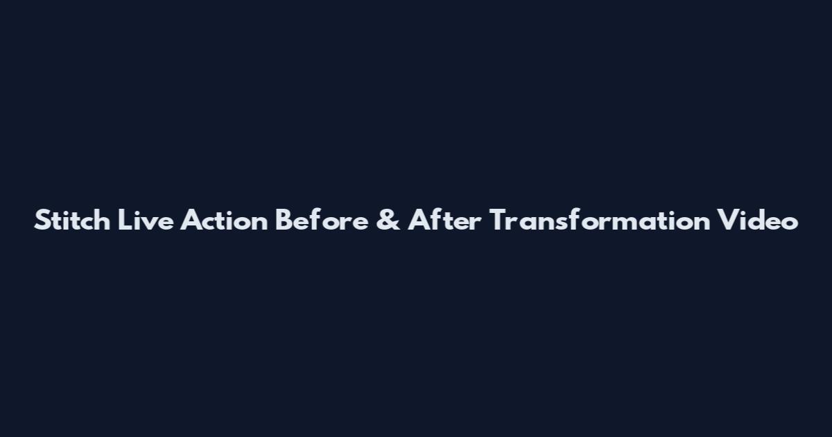 Stitch Live Action Before & After Transformation Video