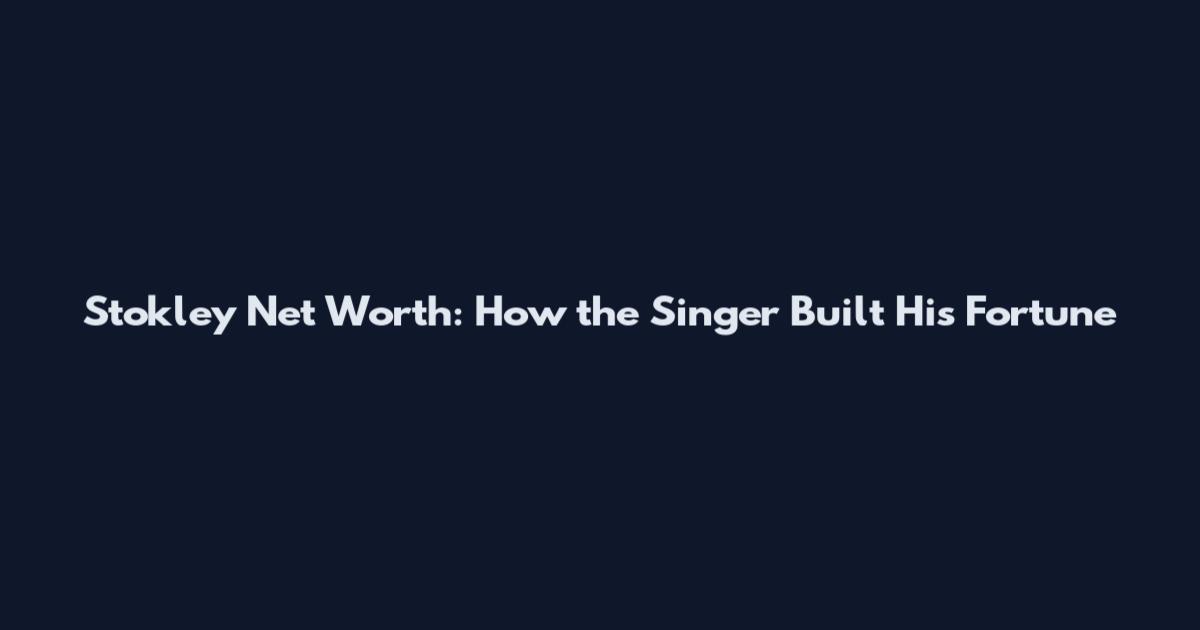 Stokley Net Worth: How the Singer Built His Fortune