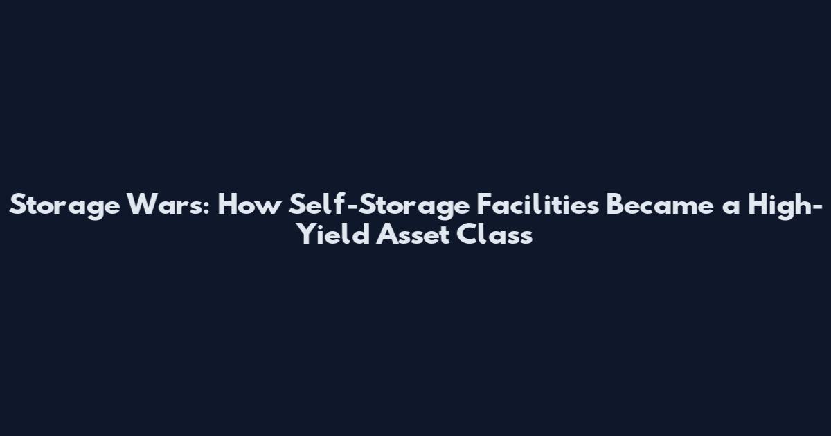 Storage Wars: How Self-Storage Facilities Became a High-Yield Asset Class