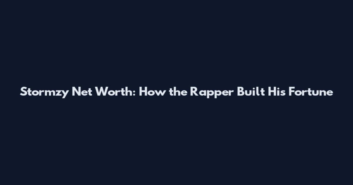 Stormzy Net Worth: How the Rapper Built His Fortune