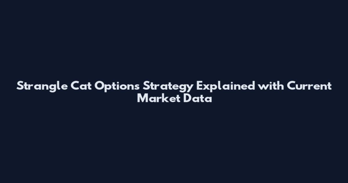 Strangle Cat Options Strategy Explained with Current Market Data