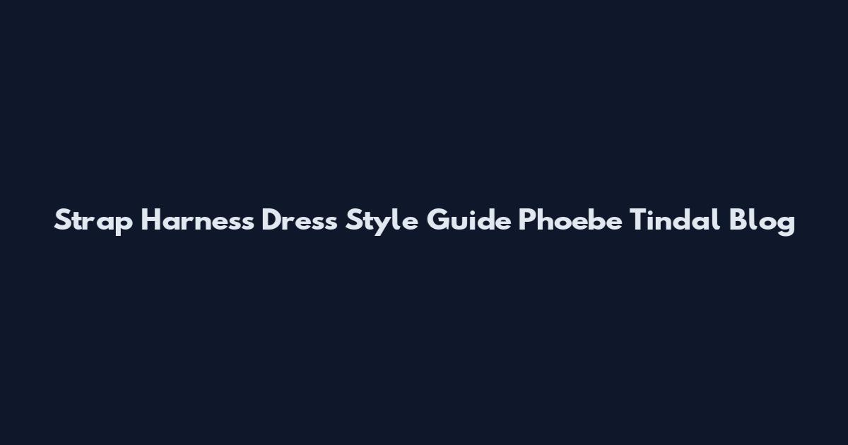 Strap Harness Dress Style Guide Phoebe Tindal Blog