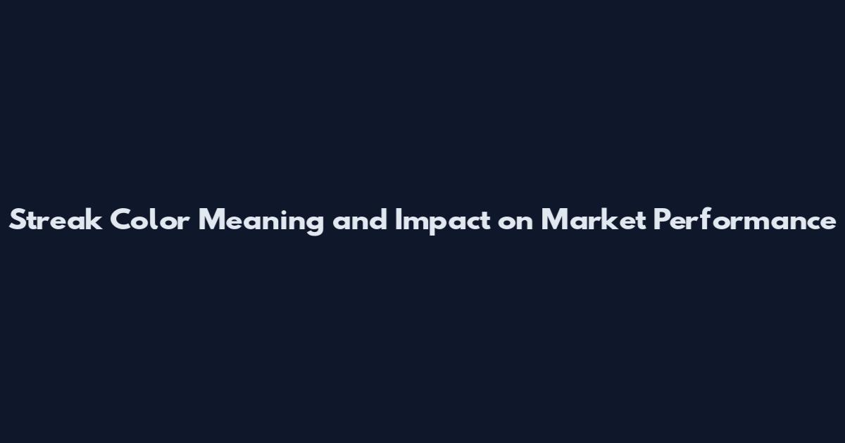 Streak Color Meaning and Impact on Market Performance