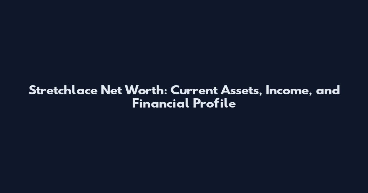 Stretchlace Net Worth: Current Assets, Income, and Financial Profile