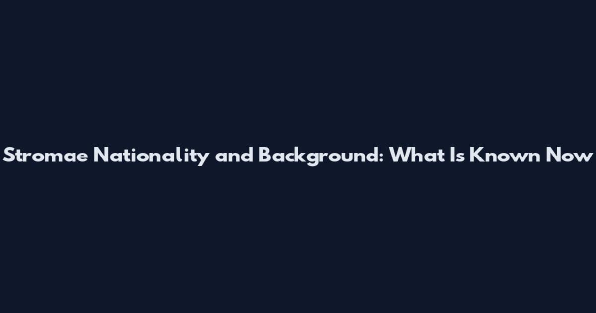 Stromae Nationality and Background: What Is Known Now