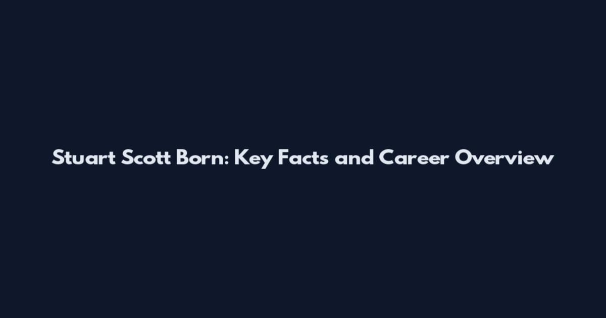 Stuart Scott Born: Key Facts and Career Overview