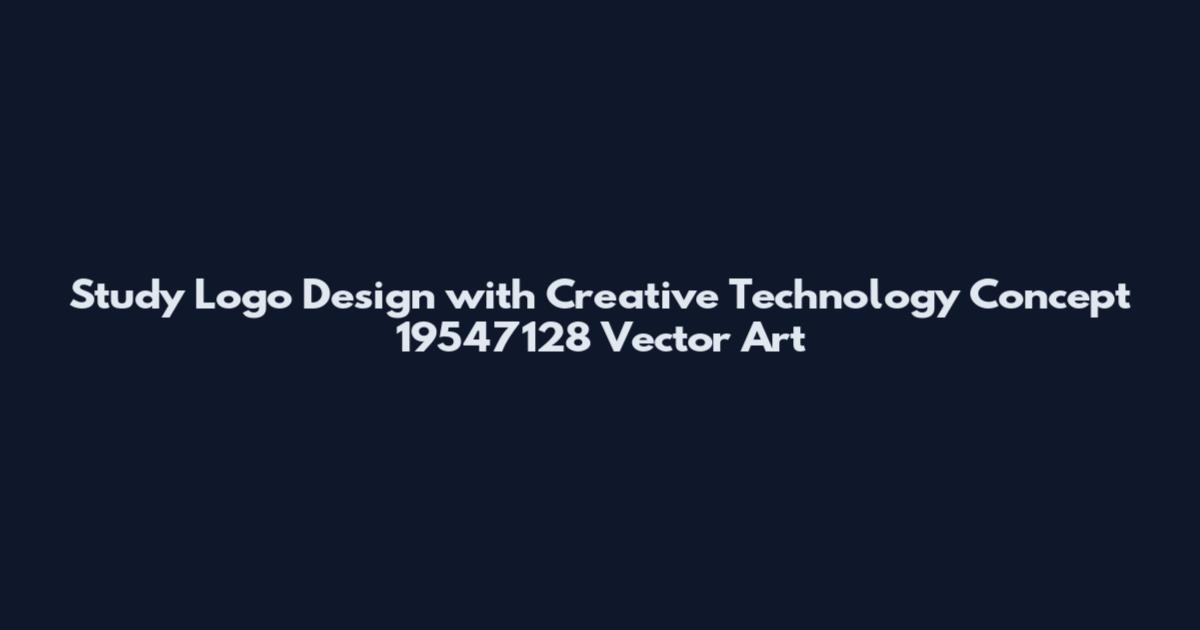 Study Logo Design with Creative Technology Concept 19547128 Vector Art
